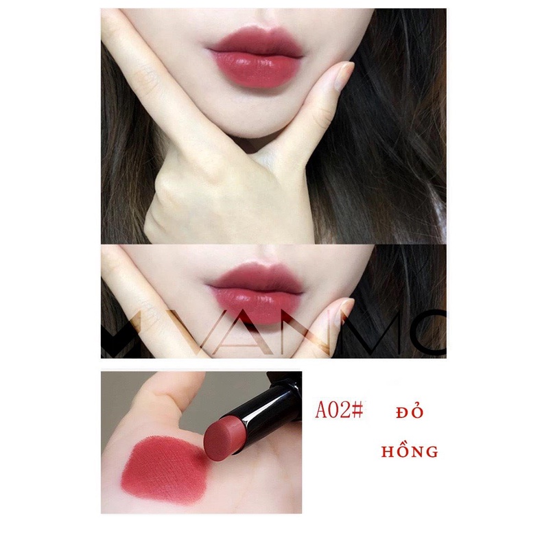 Son Nhung Lì HLLR Tông Màu Đậm Chất Nhung Mịn Không Khô Môi Bền Màu Lâu Trôi 8 Tông Màu Tươi Trẻ HOT