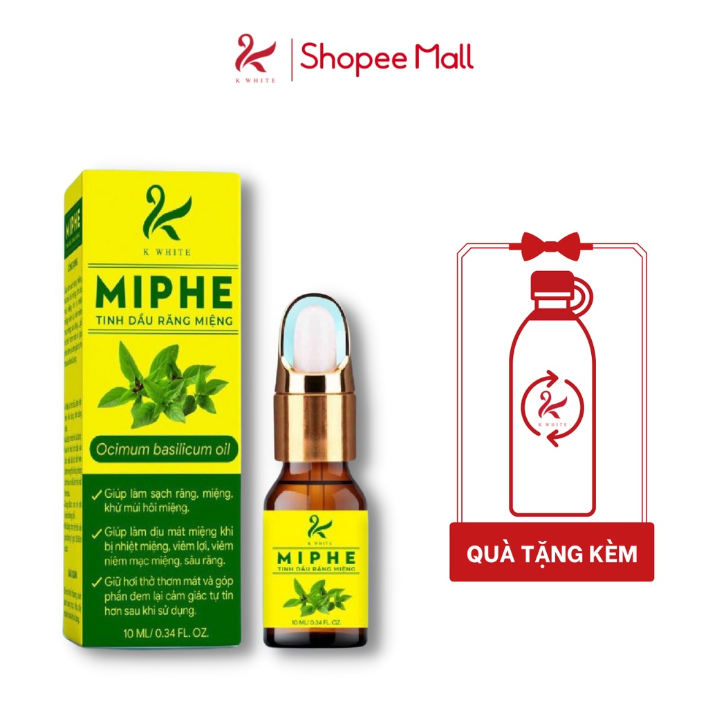 Tinh dầu răng miệng Miphe K WHITE 5ml- hỗ trợ điều trị sâu răng- hôi miệng- các vấn đề về răng miệng