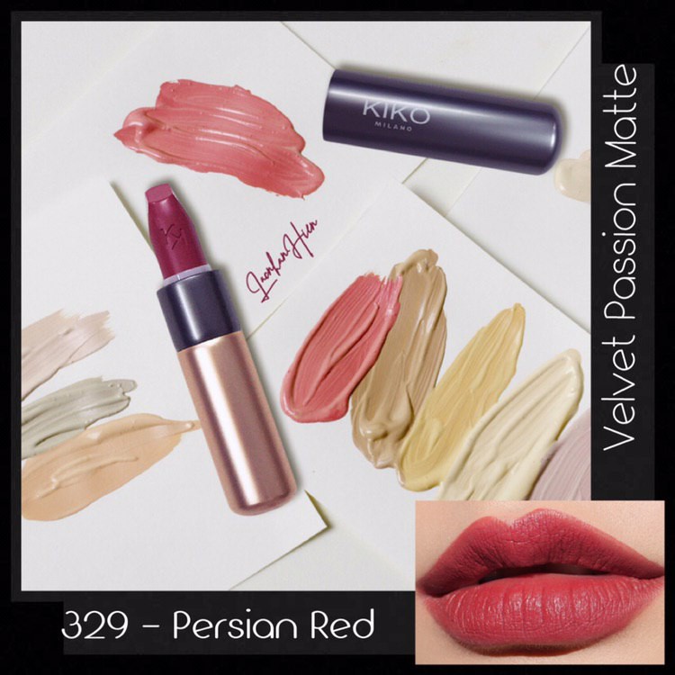 [Đỏ gạch 329] SON LÌ KIKO MILANO ❤ KIKO MILANO VELVET PASSION MATTE LIPSTICK PERSIAN RED