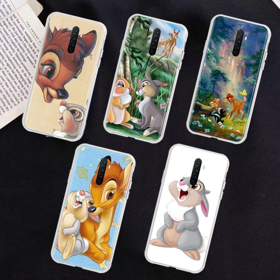 Ốp điện thoại trong suốt hình Bambi và Thumper cho OPPO RENO 10X ZOOM 4 SE 4Z 4F 2Z 2F LITE 3 2 PRO