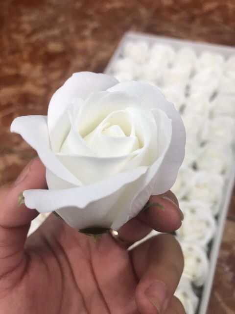 Hoa sáp thơm đỏ hồng quà tặng gắn hộp quà valentine ngày lễ