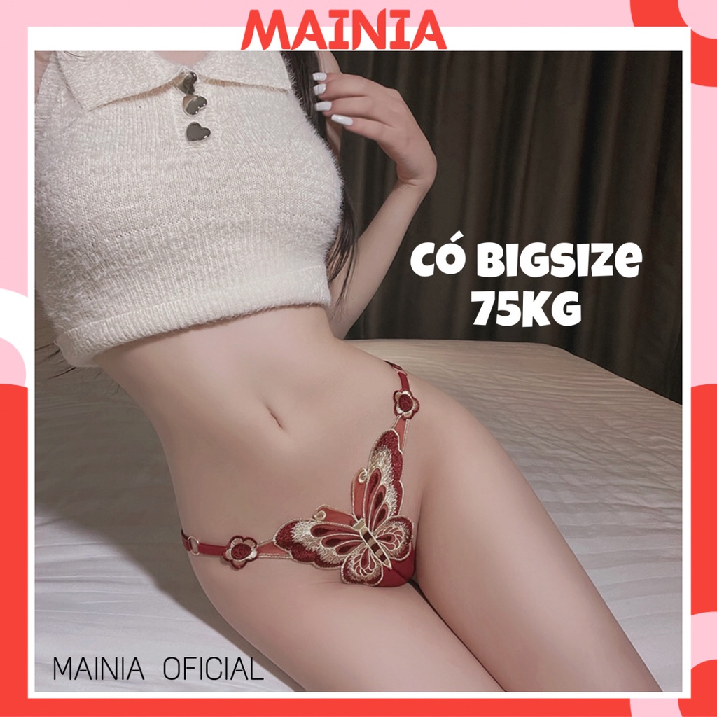 [Có BIGSIZE 75Kg] Quần Lót Ren Lọt Khe Butterfly Siêu Đẹp Dây Hông Có Khoá Điều Chỉnh Cao Cấp Mainia Shop
