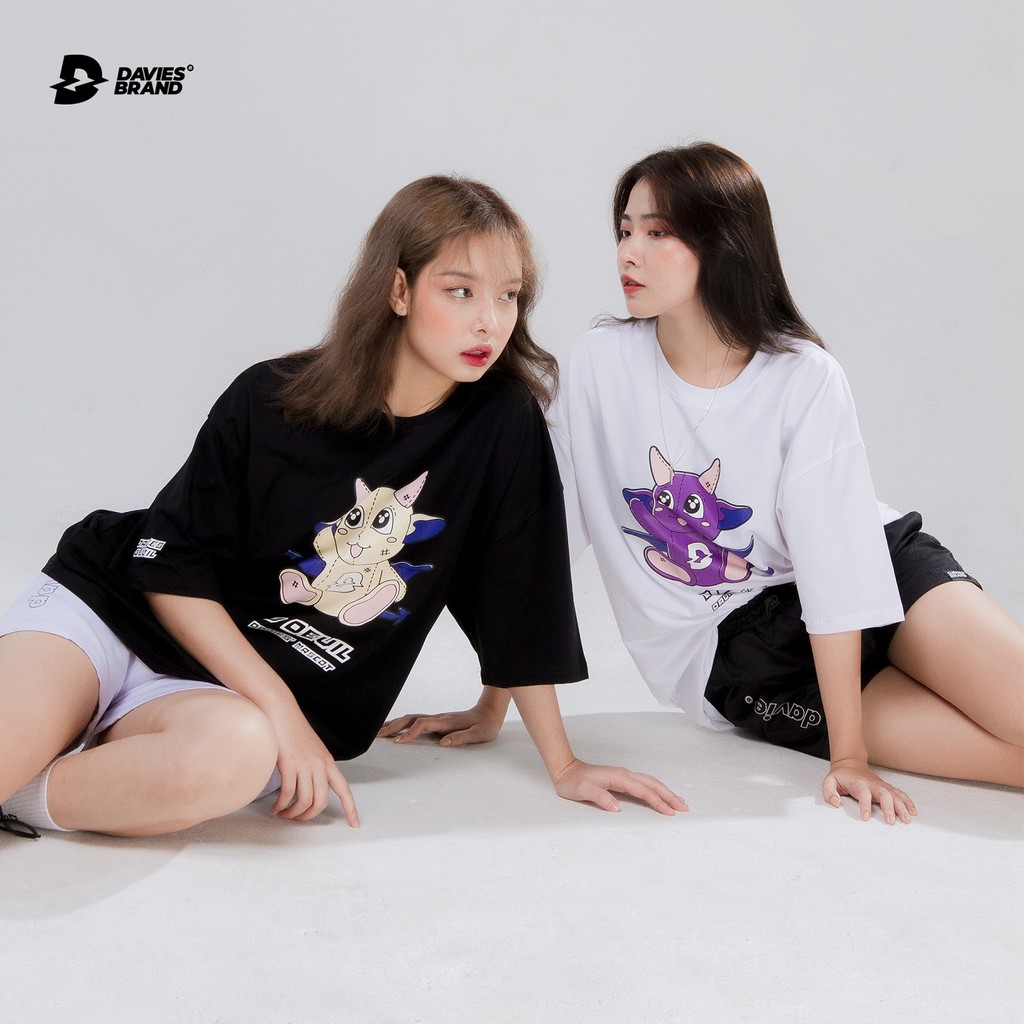 Áo thun nữ tay lỡ form rộng Devil Teddy Tee local brand DAVIES.