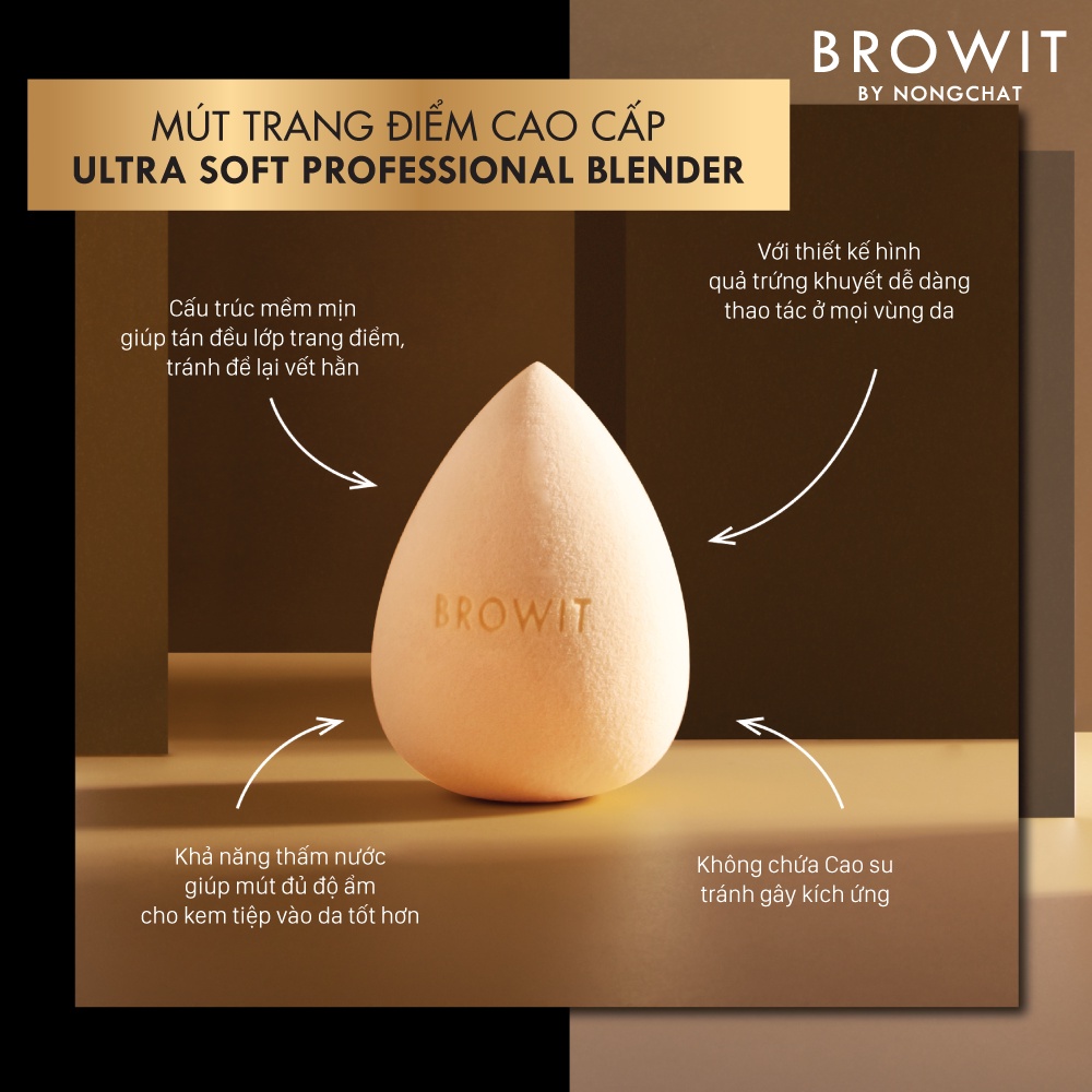 Mút Trang Điểm Browit Ultra Soft Professional Blender