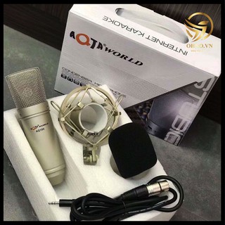 Micro Thu Âm Chuyên Nghiệp AQTA AQ 100 Bộ Mic Hát Có Dây Chuẩn Karaoke Livestream OHNO