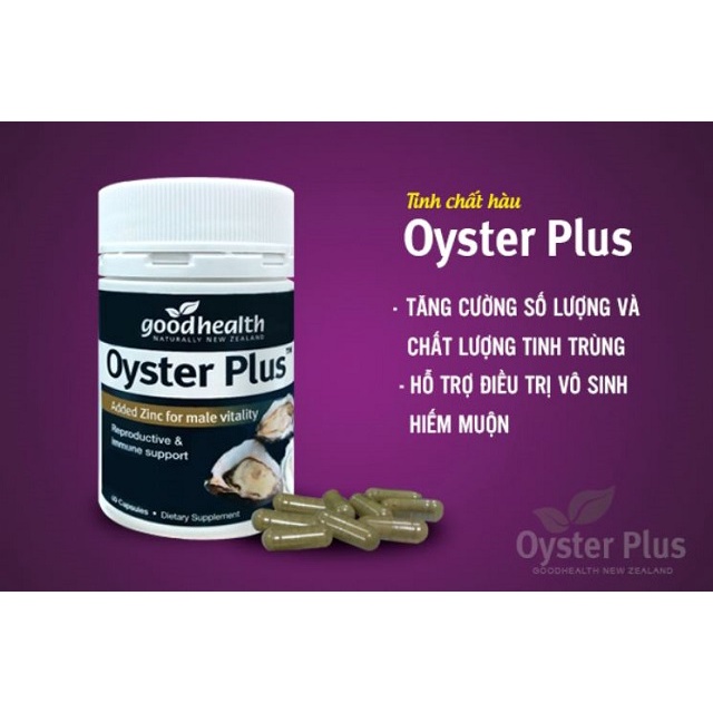Tinh chất hàu New Zealand  Oyster Plus tăng cường sinh lý nam giới hộp 60v Mẫu mới_Che tên