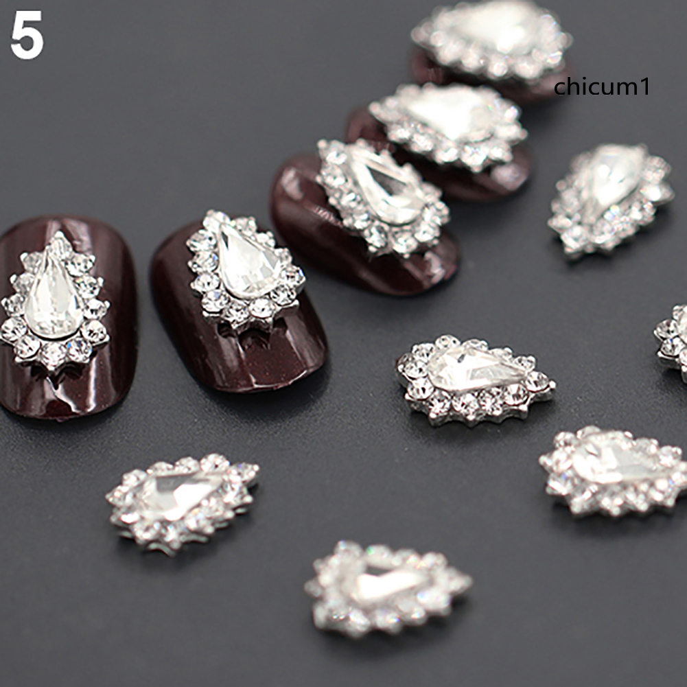 [Hàng mới về] Bộ 10 hạt đính trang trí móng hình nơ 3d