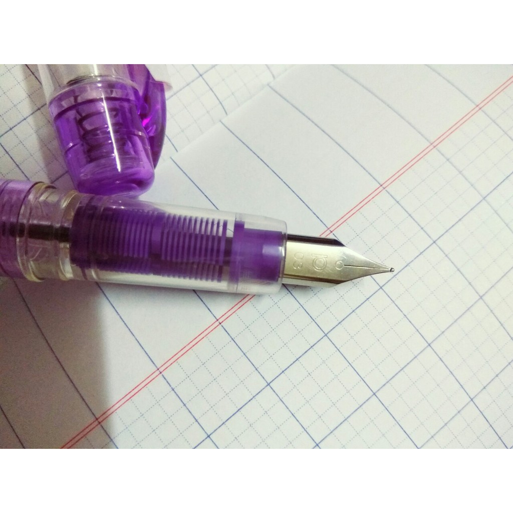 Bút Máy Preppy Nhật Bản F03 Tím, Bút Mực Tiểu Học