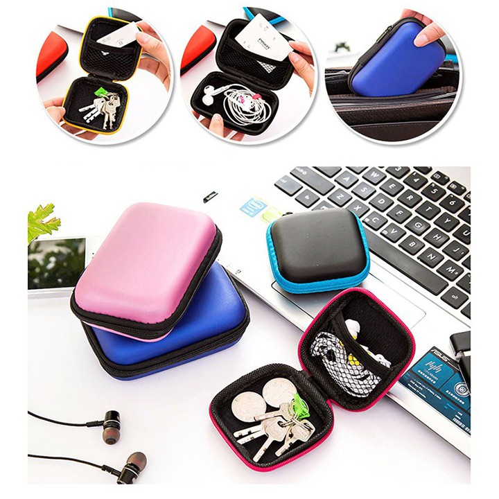 Hộp đựng tai nghe trơn cao cấp loại to 12x8cm F199SPAZ | BigBuy360 - bigbuy360.vn