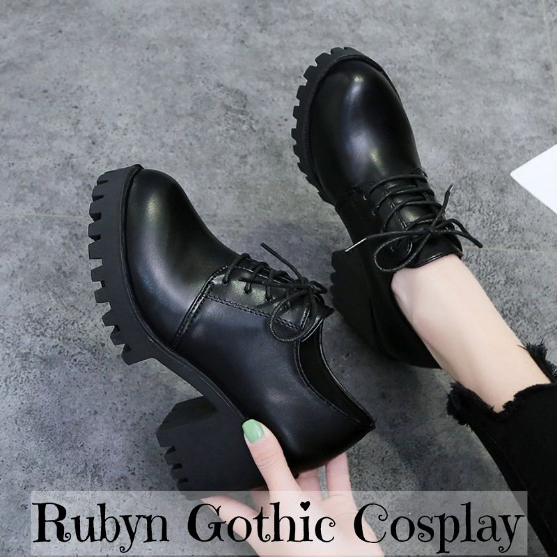 [Video+Ảnh thật]  Giày Boots cao gót mẫu mới, giày cao gót phong cách gothic (Size 35 - 40 )