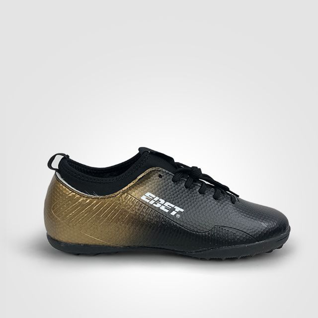[Sale sốc 7.7] Giày đá bóng sân nhân tạo động lực EBET 205-đen (black/gold)