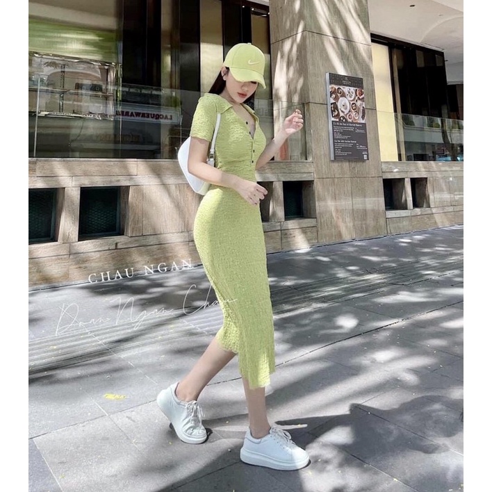 [Mã FAMARAL1 giảm 10K đơn 50K] Váy Body Xốp Nhăn Dáng Dài Cổ Sơ Mi Hàng Đẹp Chất Mềm✌️Ảnh Thật | BigBuy360 - bigbuy360.vn