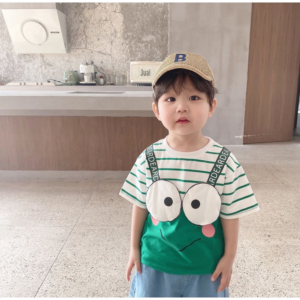 Áo Thun Ngắn Tay Họa Tiết Hoạt Hình Thời Trang Mùa Hè Hàn Quốc Dành Cho Bé Trai 2023