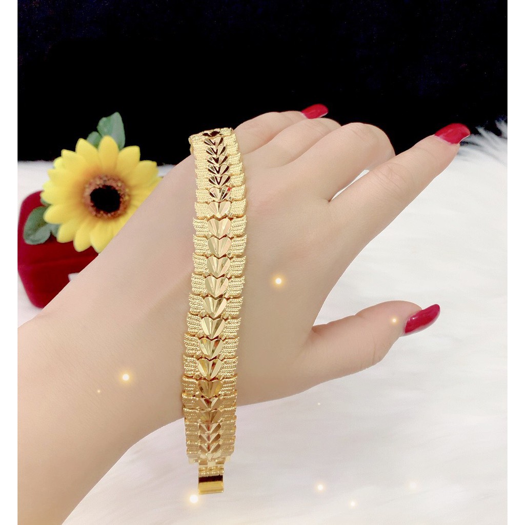 Lắc tay nam xi dát vàng 24k