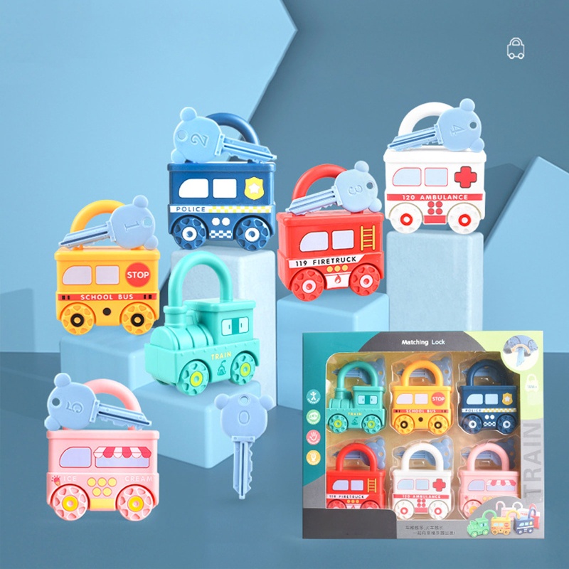 Wmmb Đồ Chơi Xe Lửa Nhận Biết Số Montessori Có Chìa Khóa Giáo Dục Kỹ Năng Động Cơ Tốt Cho Bé