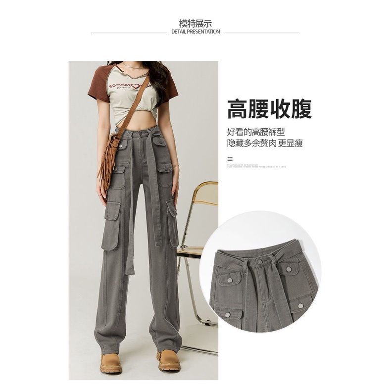 Quần Yếm Jean Lưng Cao Dáng Rộng Phong Cách Retro Mỹ Thời Trang Mùa Hè Hàng Mới Dành Cho Bạn Nữ