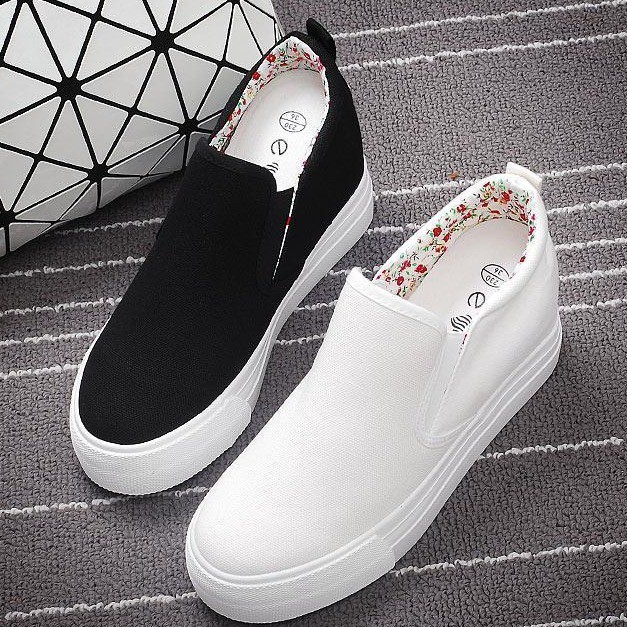 Giày Lười Vải Canvas Đế Dày Thiết Kế Xinh Xắn Cho Nữ | BigBuy360 - bigbuy360.vn