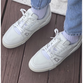 GIÀY LV TRAINERS SNEAKER ALL WHITE LAI AU [ BẢN CAO CẤP ]