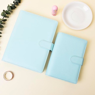 (Giá sale ) Sổ planner bìa da màu xanh baby blue mint