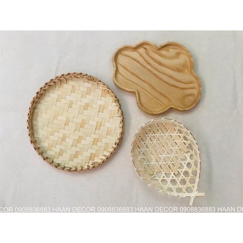 Mẹt Mâm Tre Viền Mây Nâu; Đan Kỹ; Nhiều Kích Thước/ Mẹt Tre Bày Bún Đậu Mắm Tôm, Đựng Thực Phẩm; Decor Bếp; Giá Rẻ