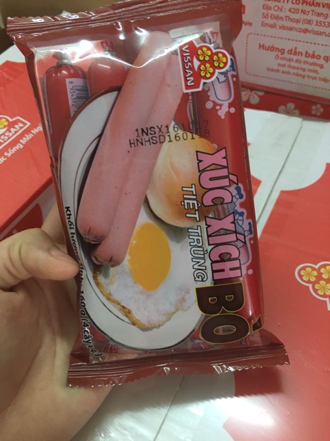 Xúc Xích Tiệt Trùng Bò/heo Vissan Gói 160g | BigBuy360 - bigbuy360.vn