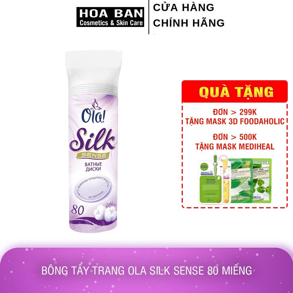 Bông Tẩy Trang Ola Silk Cotton Pads Silk Sense 80 miếng