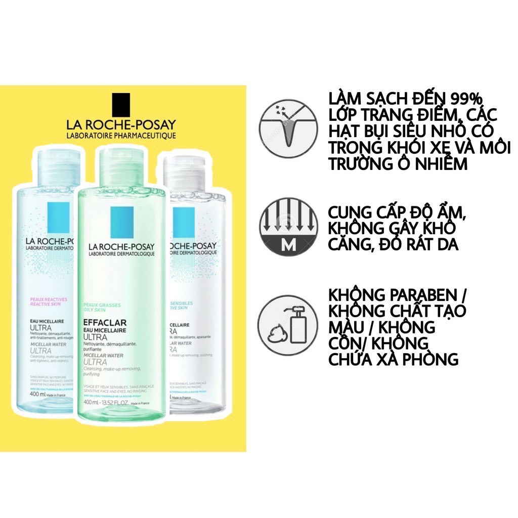 Nước tẩy Trang La Roche Posay Dành Cho Da Dầu & Da Nhạy và khô.công nghệ cải tiến Glyco Micellar mang lại hiệu quả cao | BigBuy360 - bigbuy360.vn