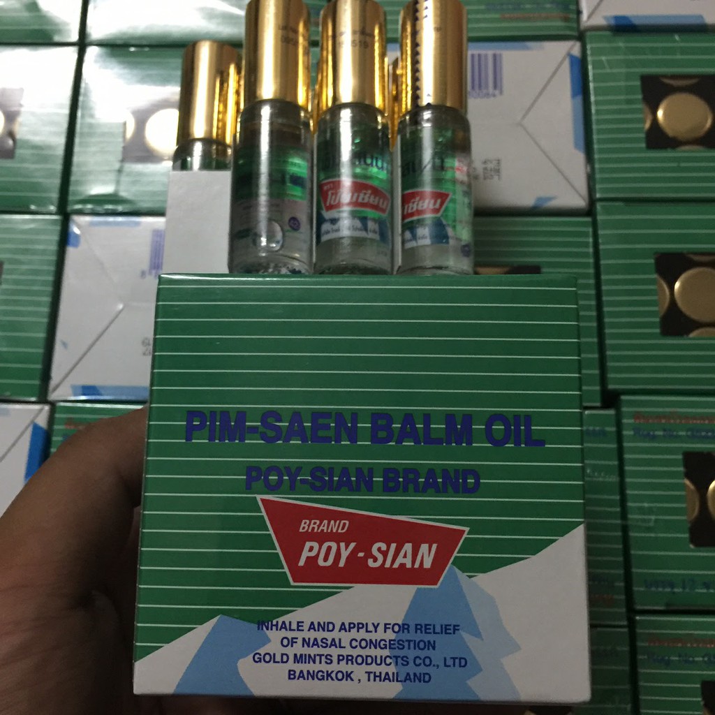 Combo 12 chai dầu lăn Núi Poy Sian Thái Lan / Combo 12boxes Poy Sian Thailand Oil