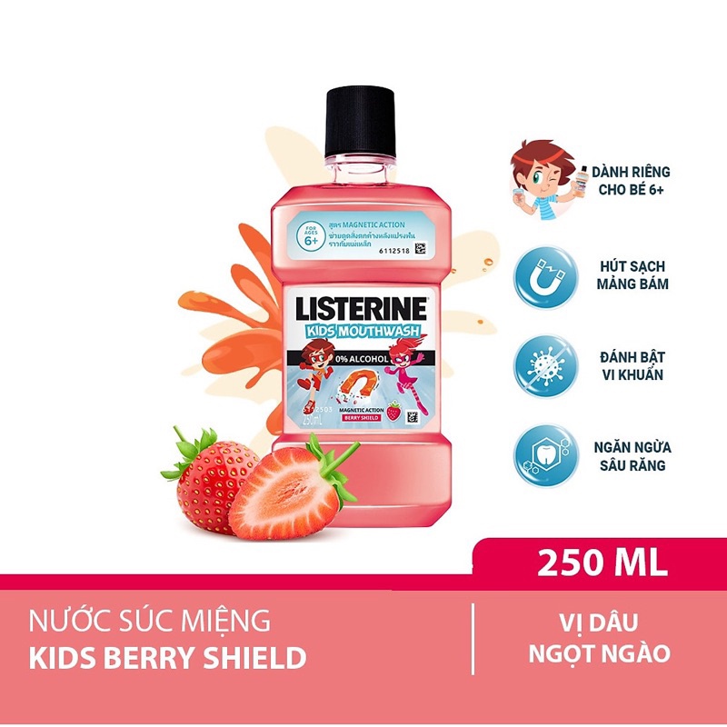 NƯỚC SÚC MIỆNG TRẺ EM LISTERINE KIDS MOUTHWASH 250ML