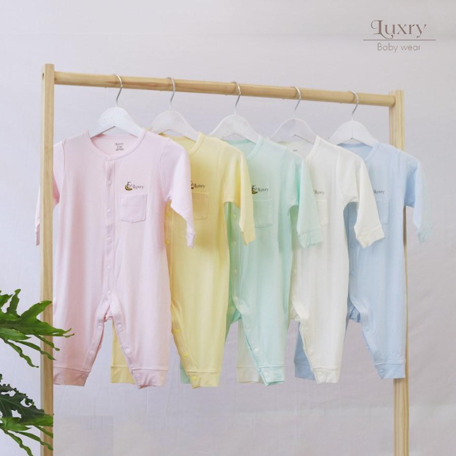 Bộ body dài tay cho bé vải sợi tre Luxry