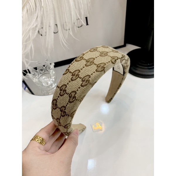 Bờm gucci nâu - bờm tóc trơn