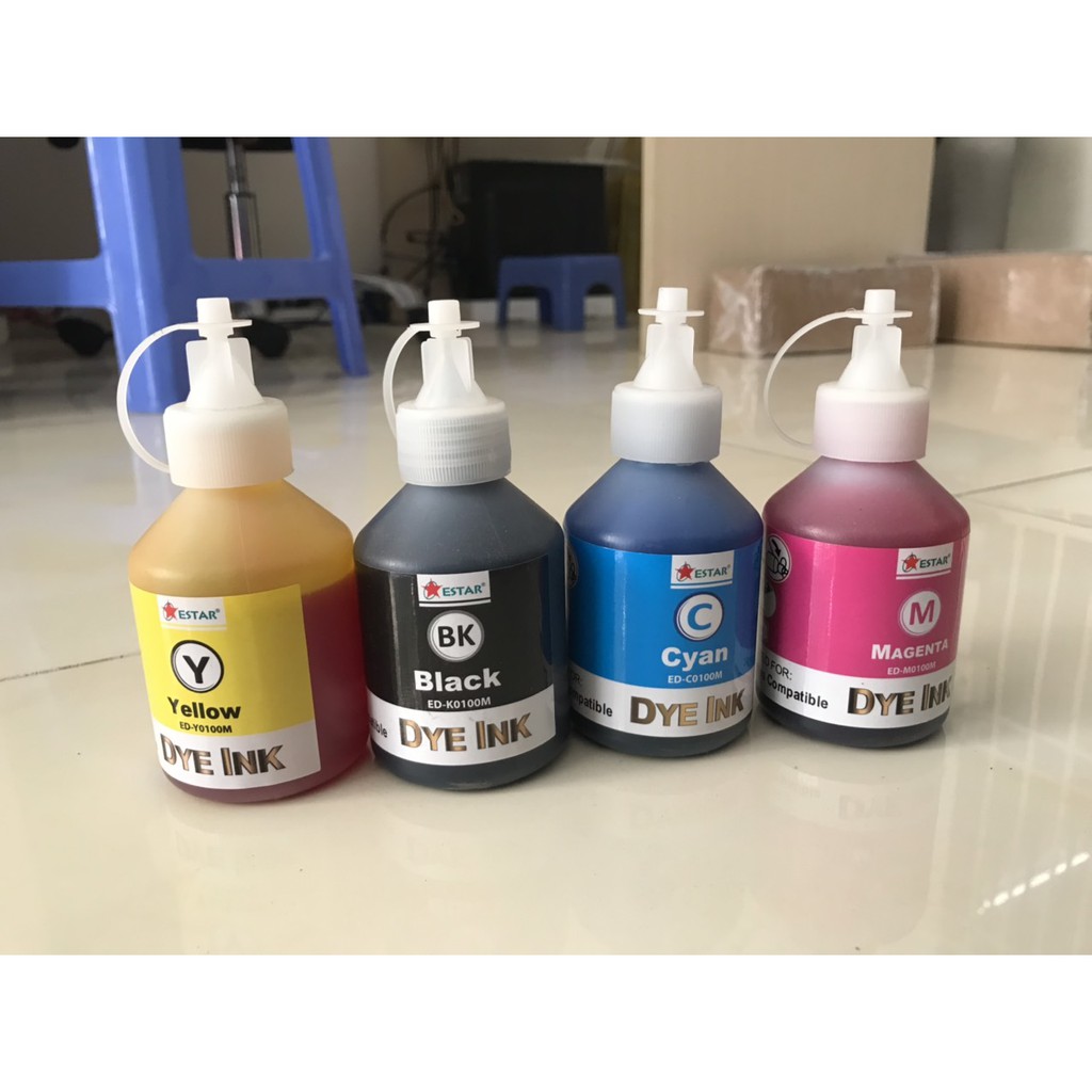 MỰC NƯỚC BƠM CHO MÁY IN EPSON,HP,CANON, BROTHER giá tính trên 1 màu