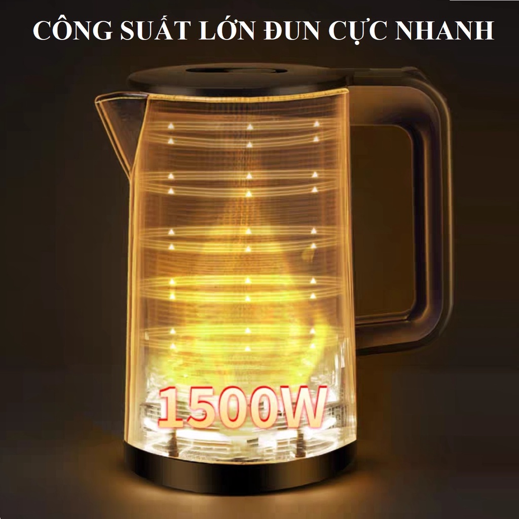 Ấm Siêu Tốc 2 Lớp Cuckoo - Ấm Đun Nước Siêu Tốc Công Suất Lớn 1500W Dung Tích 2.5L, Bình Đun Siêu Tốc