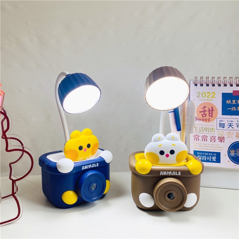 Đèn Học Tích Điện,Đèn Đọc Sách,Đèn decor Bàn Học Mẫu Hình Máy Ảnh Cực Yêu Cho Bé