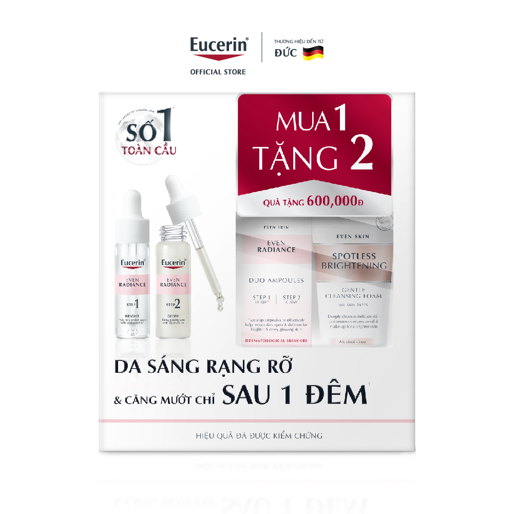 [Mua 1 tặng 2] Tinh chất dưỡng sáng 2 ống Eucerin Duo Ampoules (2x15ml)