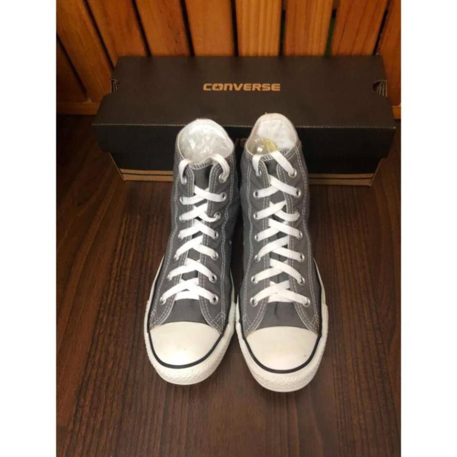 [Sale 3/3]GIÀY SNEAKERS CONVERSE XÁM CỔ CAO SIZE 39 FULL BOX (REAL/2HAND)(CÓ BẢO HÀNH) P09 ^