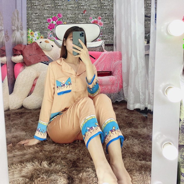 Bộ pịama lụa gấm