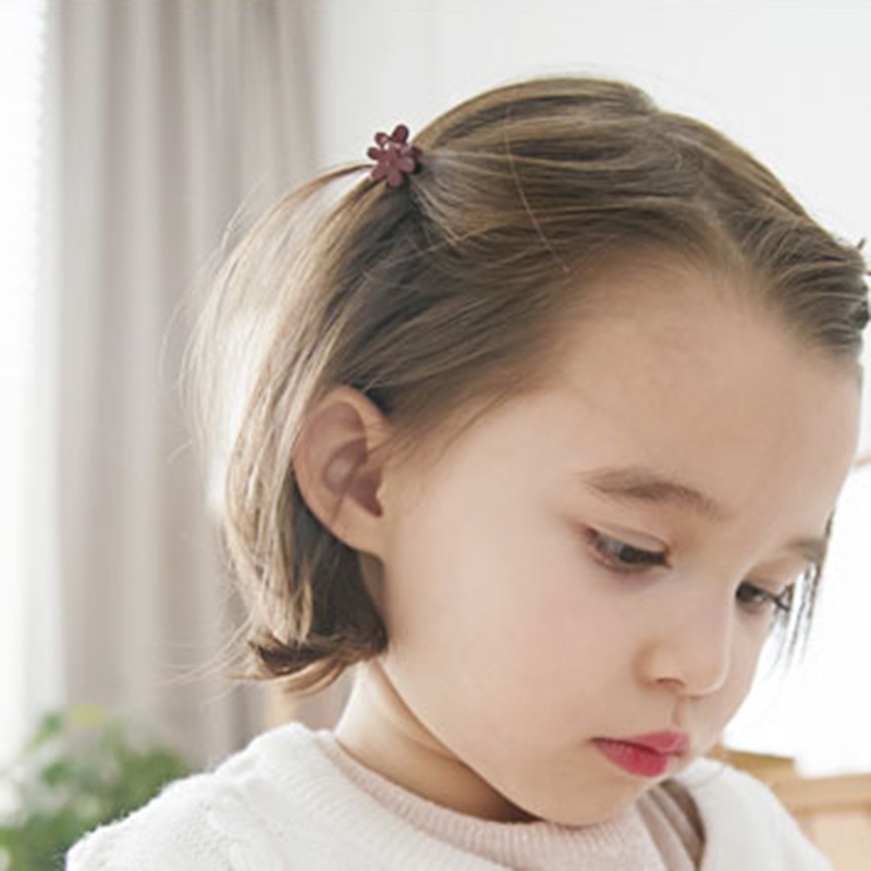 Kẹp Tóc Nhựa 4 Móng Vuốt Đính Hoa Phong Cách Hàn Quốc