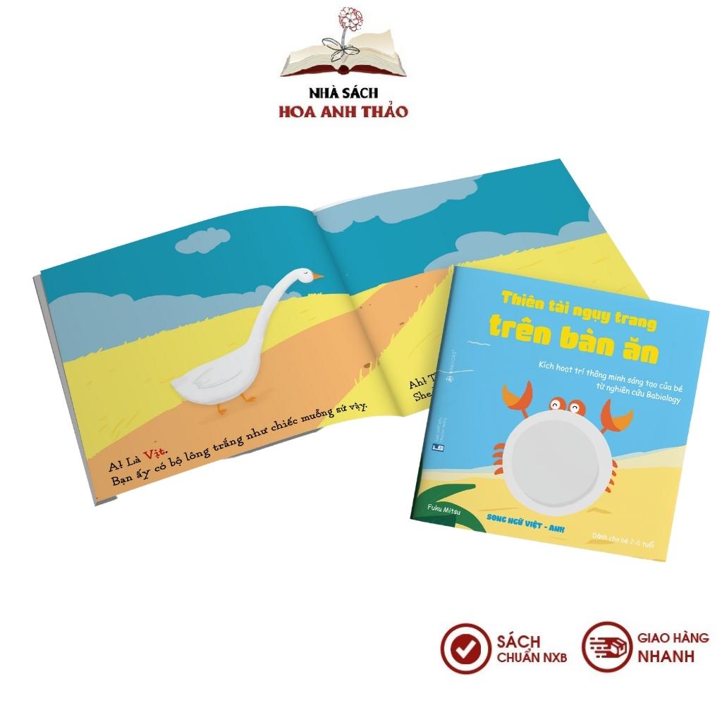 Sách Ehon - Thiên Tài Ngụy Trang song ngữ Việt Anh kèm file nghe quét mã QR - Dành cho trẻ 2-6 tuổi