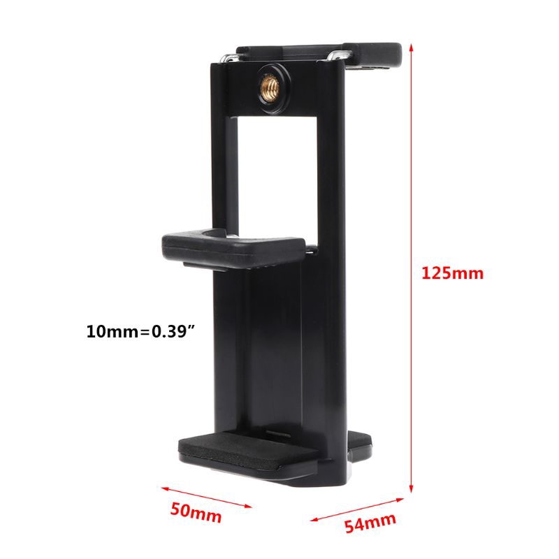 Tripod Mount Clamp 1/4'' Thread Stand Tablet Phone Holder Bracket Adjustable Extendable Adapter