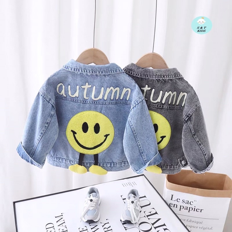 Áo khoác jean cho bé trai bé gái size 10-25kg, áo khoác bò bé trai bé gái hàng đẹp
