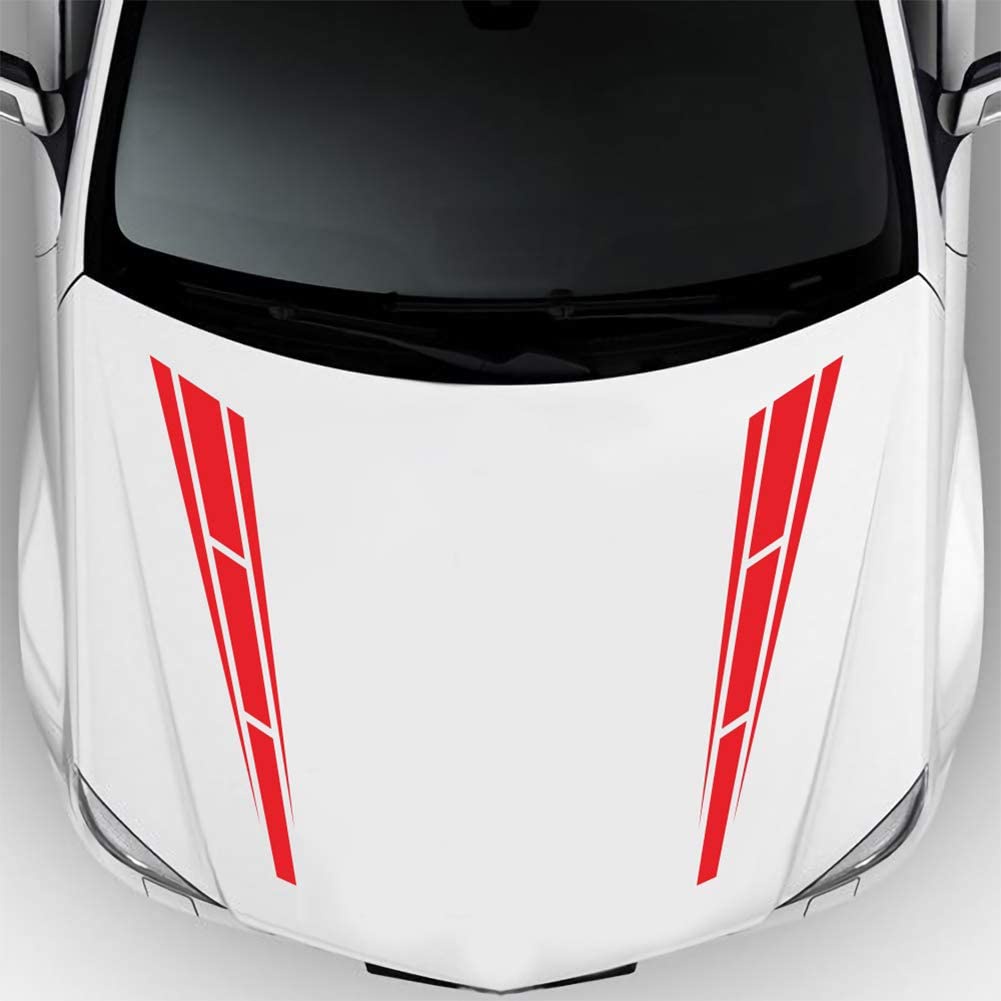 Tem Dán Trang Trí Nắp Capo Xe Ô Tô Decal Kẻ Sọc Thể Thao
