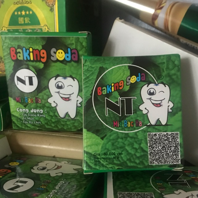 Baking soda mix bạc hà hang chuẩn