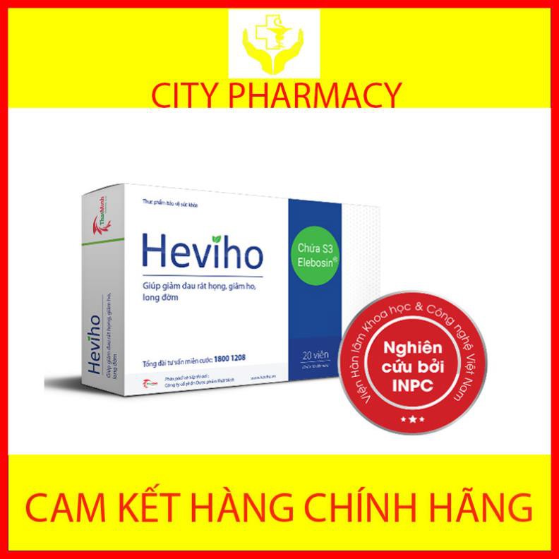 Viên uống Heviho giúp giảm viêm đường hô hấp cấp &amp; mạn tính 20 viên