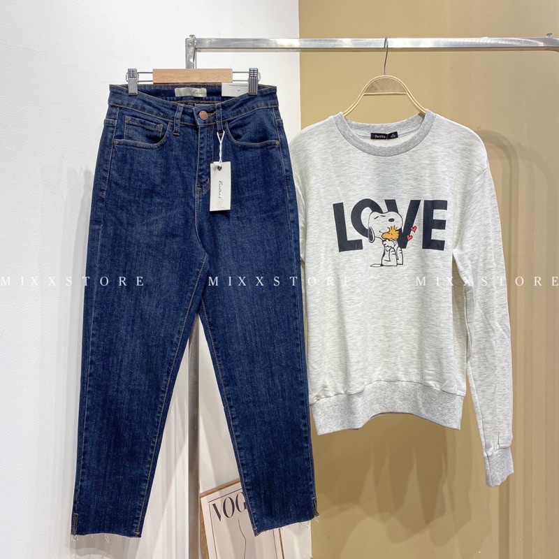 Áo Thun Nữ Tai Dài hodie chất cotton dày vừa mềm mịn phom suông rộng thoải mái phong cách trẻ trung