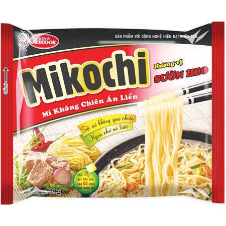 Mì không chiên Mikochi sườn heo gói 80g