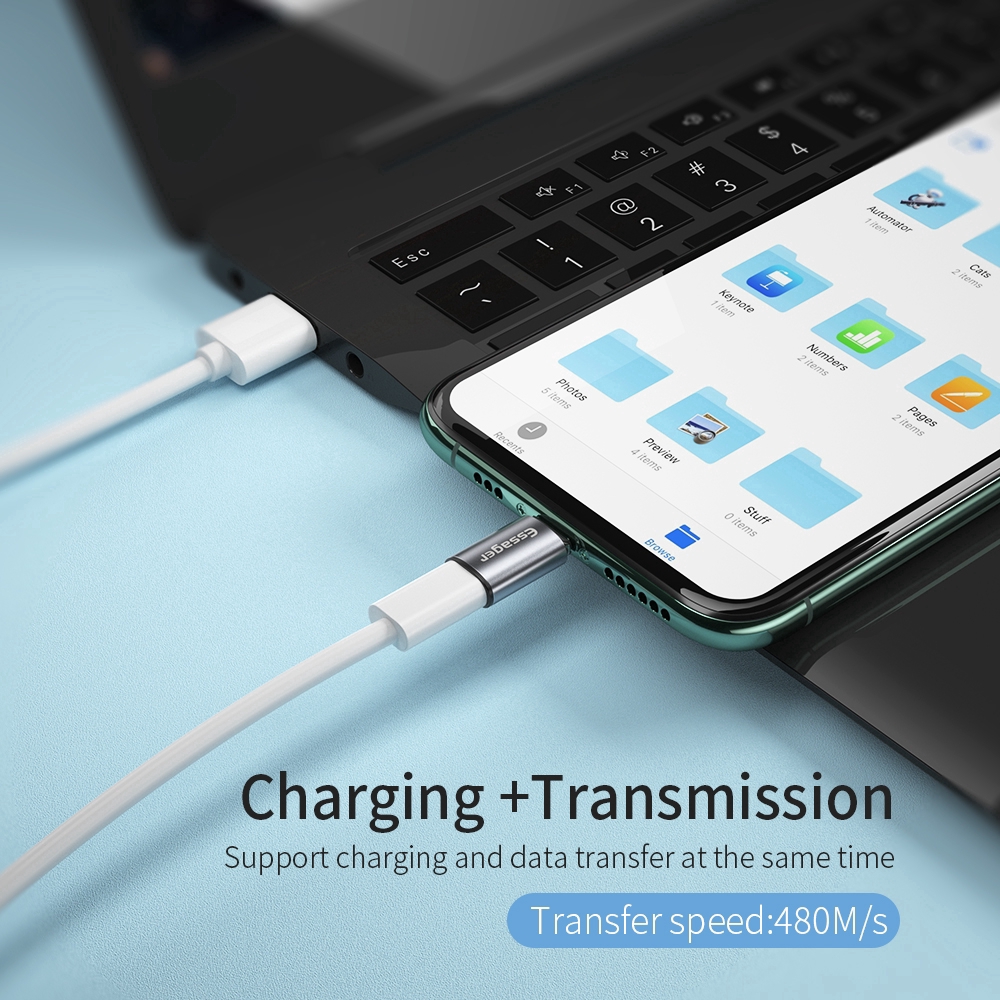 Đầu chuyển đổi Essager từ tính Micro USB sang Type C thích hợp cho iP Samsung