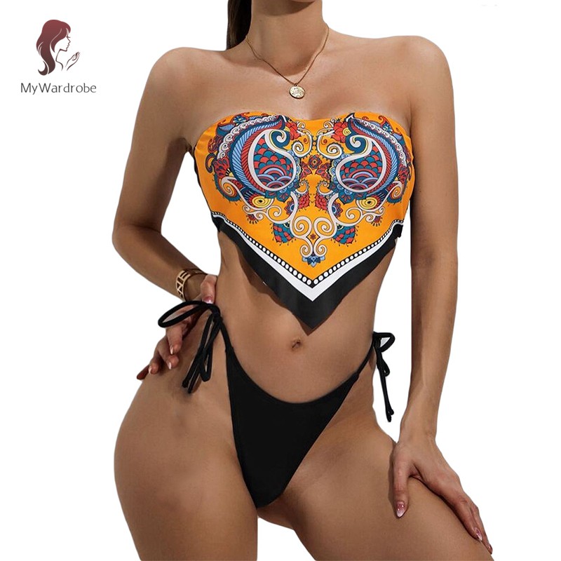 Set Đồ Tắm In Họa Tiết Thời Trang Quyến Rũ Dành Cho Nữ | BigBuy360 - bigbuy360.vn