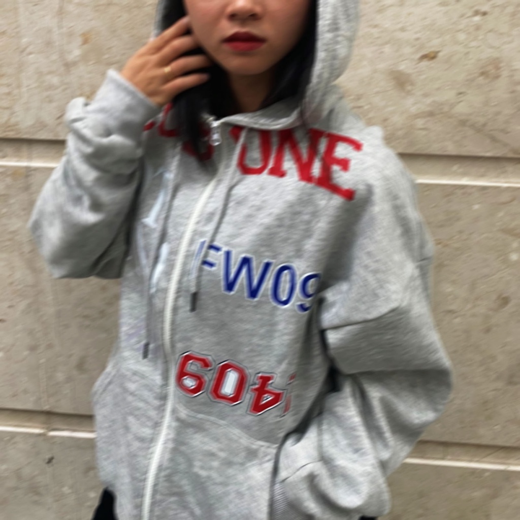Áo Hoodie Zip Club One Màu Xám