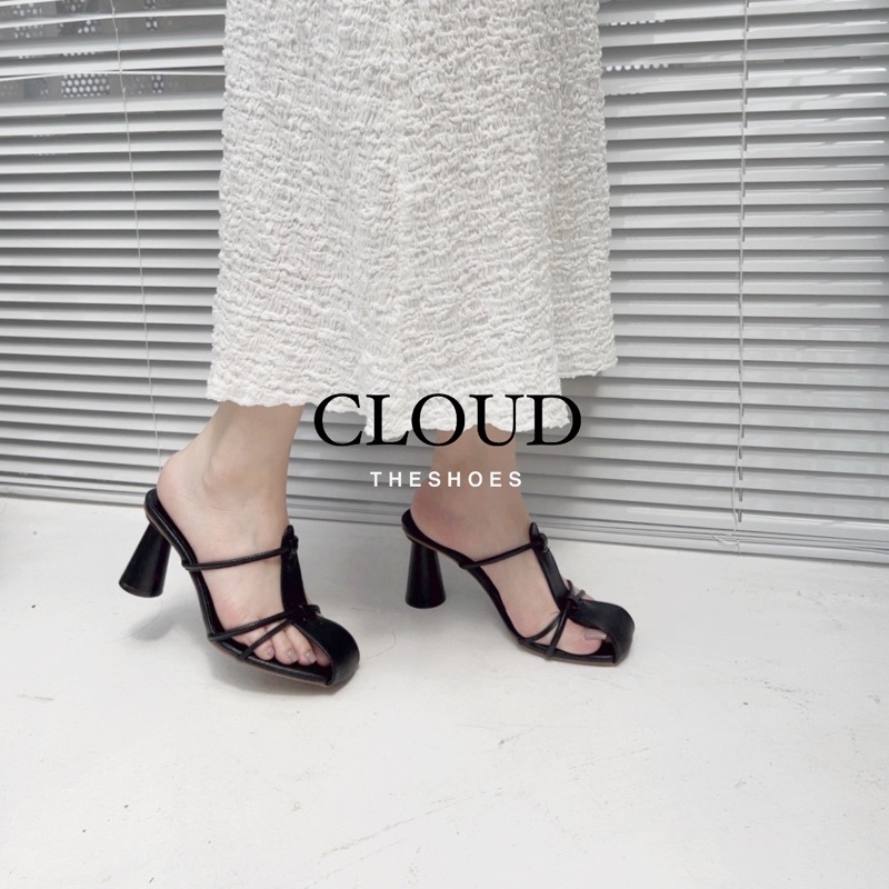 Giảy cao gót xỏ dây mũi tròn